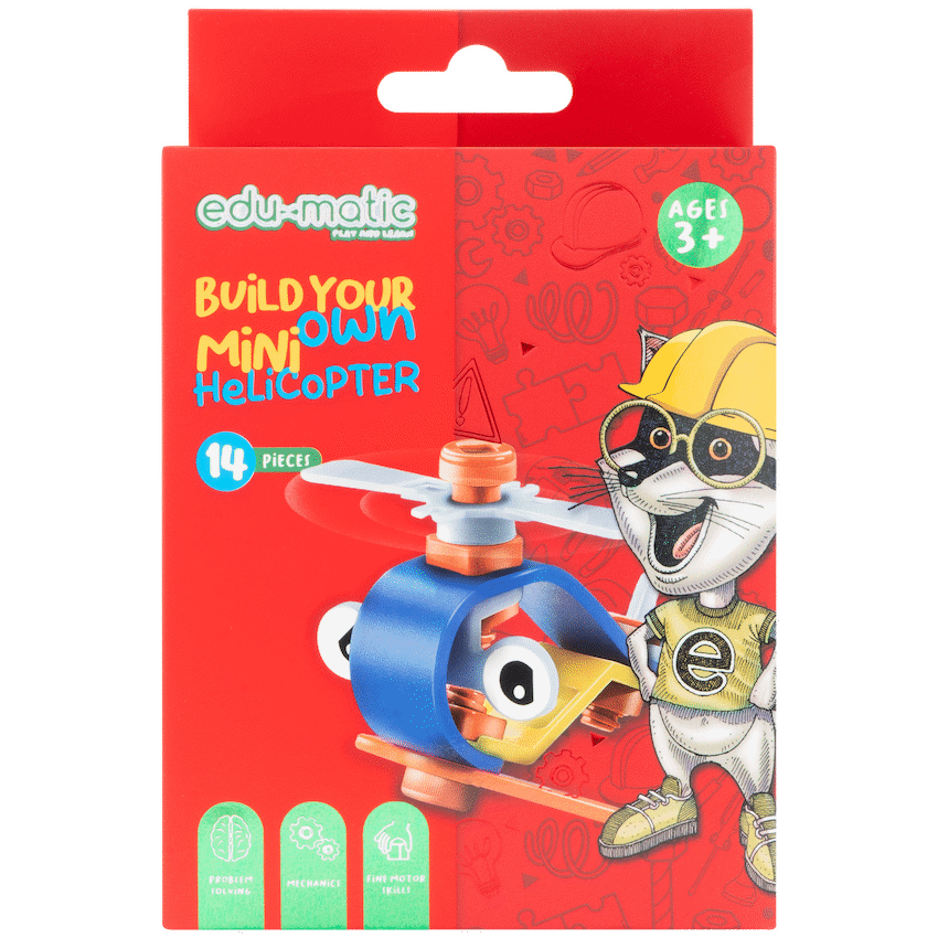 Edu-matic Flexi Build Mini Kit - Helicopter - 14 pcs
