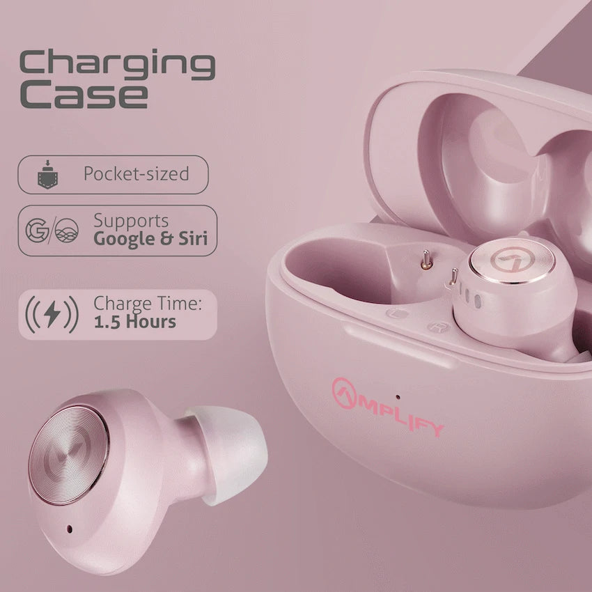 Amplify Zodiac Series TWS Earphones with Charging Case - Pink