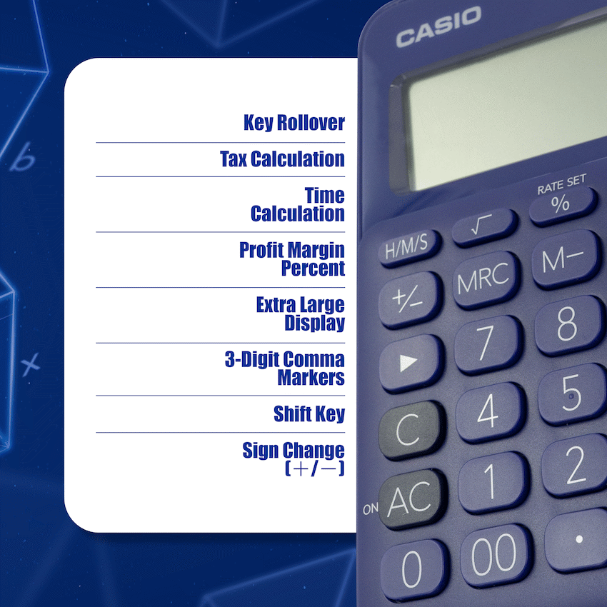 Casio MS-20UC - Desktop Calculator 12-Digit - Purple