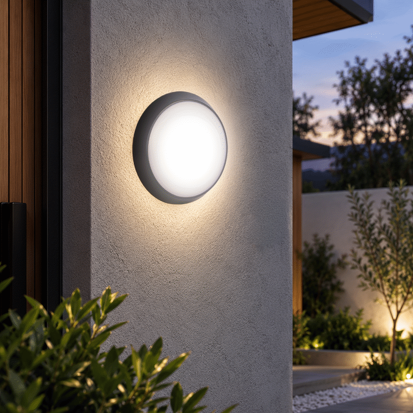 Ellies Spectra Series - AC 15W  Round LED Bulkhead with 3CCT -BK