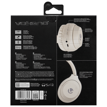 Volkano Cosmic 2 Series Bluetooth Headphone - Nude