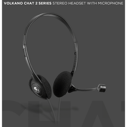 Volkano Chat 2 Stereo Headset with Boom Microphone