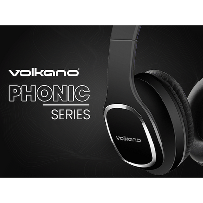 Volkano Phonic Series Bluetooth Full Size Headphones - Black