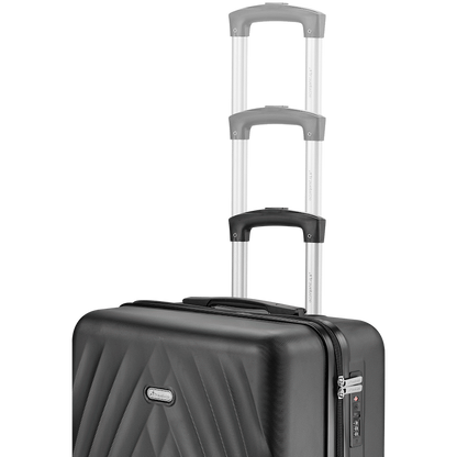 Travelwize Terra ABS 55cm 4-Wheel Spinner Luggage - Black