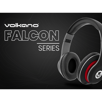 Volkano Falcon Headphones with Microphone - Black