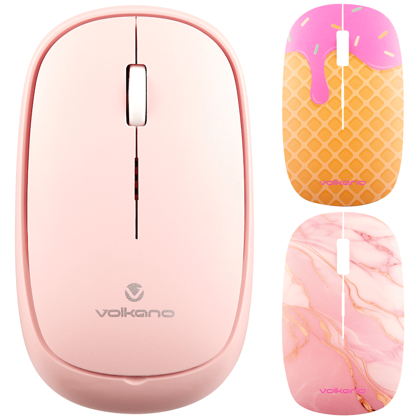 Volkano Coral series Bluetooth Wireless Mouse - Pink