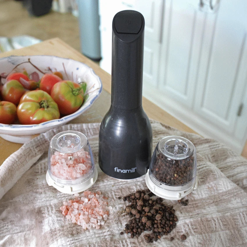 Finamill Battery-Operated Grinder - Midnight Black