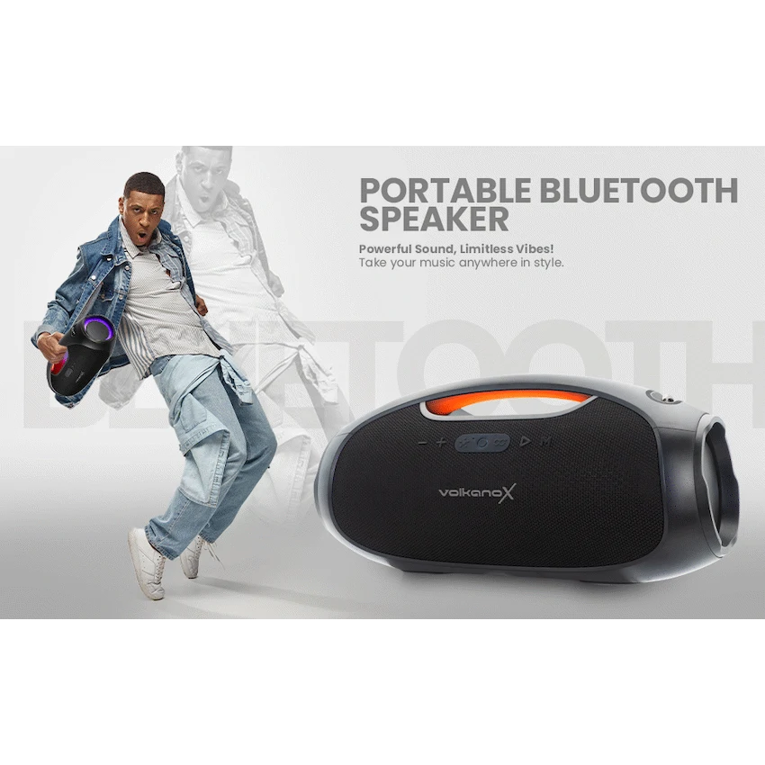 VolkanoX VXS400 Portable Bluetooth Speaker - Black