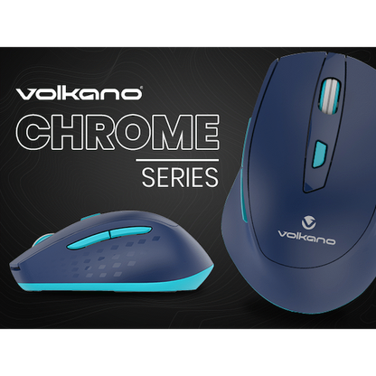 Volkano Chrome Series Wireless Mouse - Blue