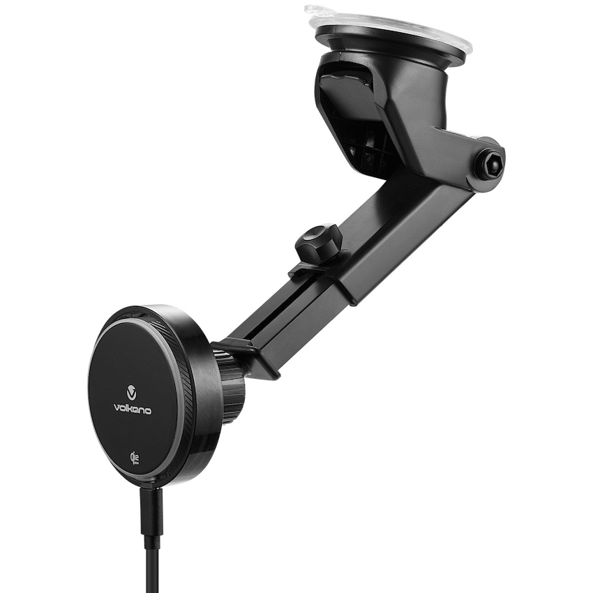 Volkano Sentinel Series Qi2.2 Magnetic Wireless Charging Car Dash Mount Phone Holder - Black
