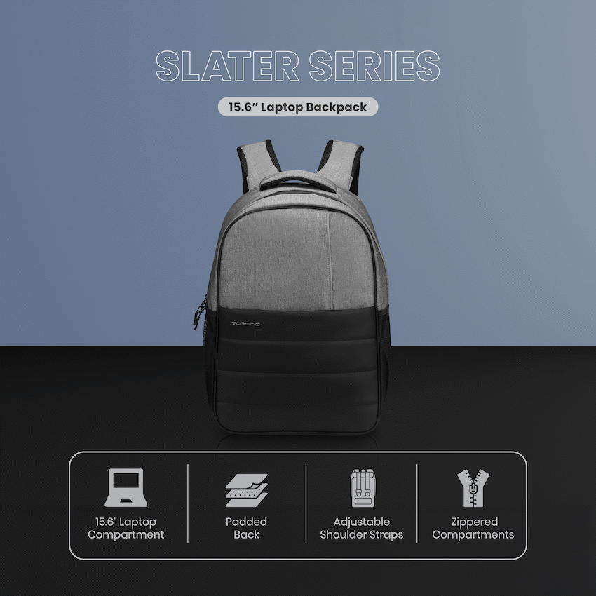Volkano Slater 15.6" Laptop Backpack - Grey