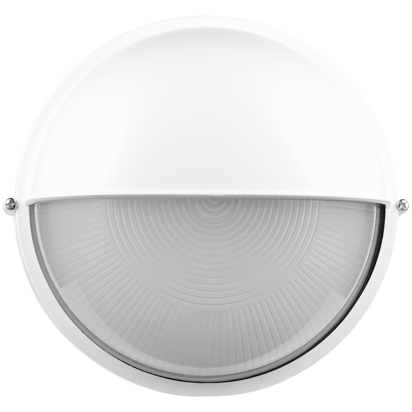 Ellies Arc Series - Large AC Round Bulkhead - Aluminium + Glass - E27 Base -WT