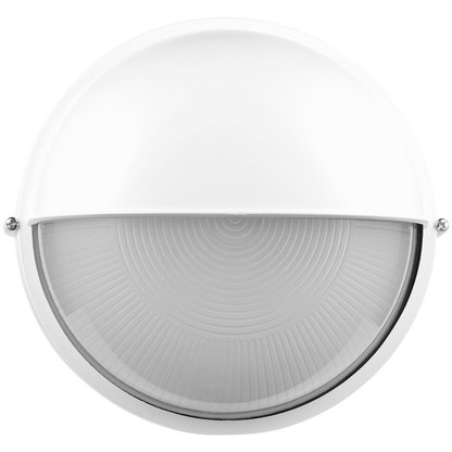 Ellies Arc Series - Large AC Round Bulkhead - Aluminium + Glass - E27 Base -WT