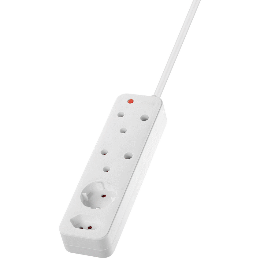 Switched High Surge 4-Way Multiplug 0.5m 1140J