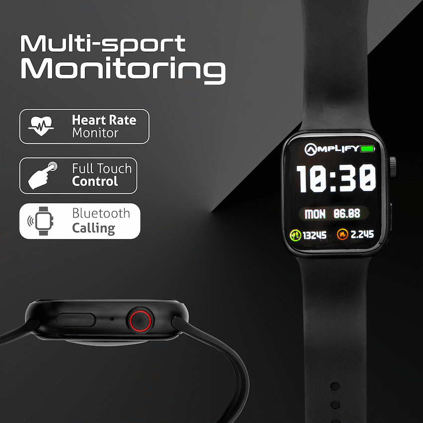 Amplify Challenge Series Square Smartwatch - Black