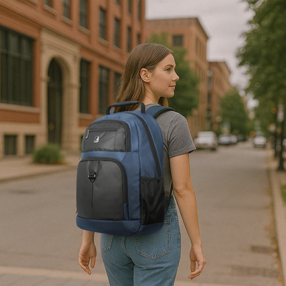 Volkano Franklin 15.6" Laptop Backpack - Navy/Black