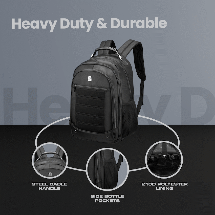 Volkano Captain 15.6" Laptop Backpack - Black