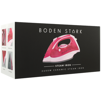 Boden Stark 2600W Ceramic Steam Iron - Pink