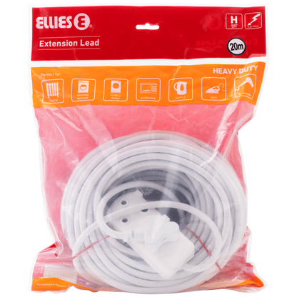 Ellies Side by Side Light Duty Extension Lead-20M