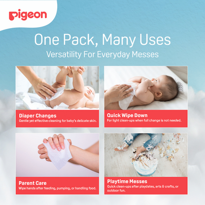 PIGEON AQUA BABY WIPES 70's FLIPTOP - Single