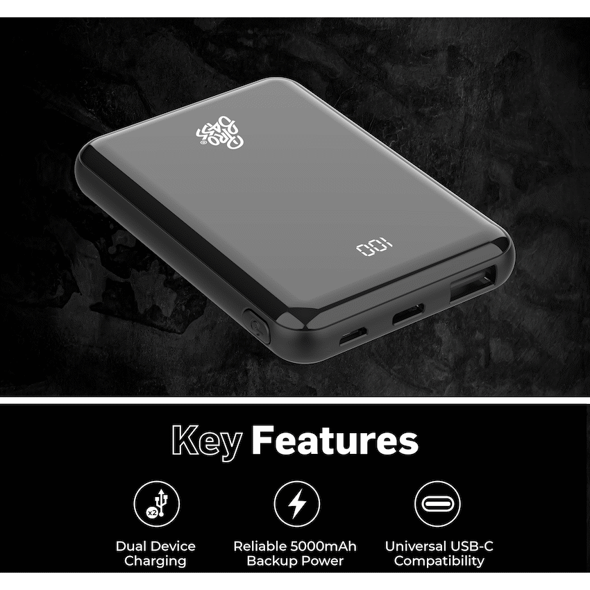 Pro Bass - ChargeMax 2 5000mAh power bank - Black