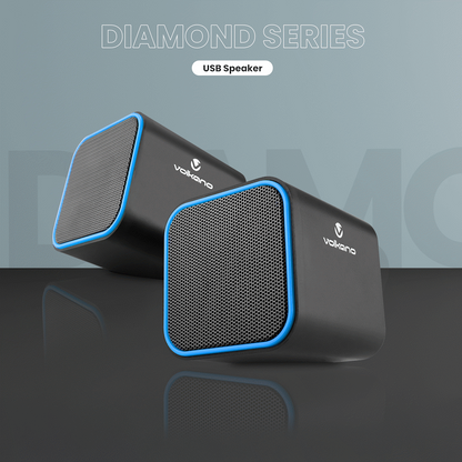 Volkano Diamond Series USB Speaker - Blue