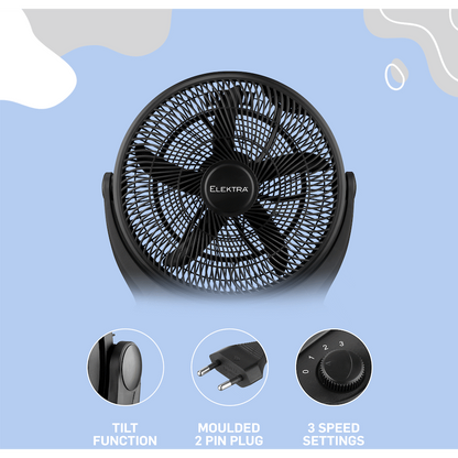 Elektra 45cm Box Fan - Black