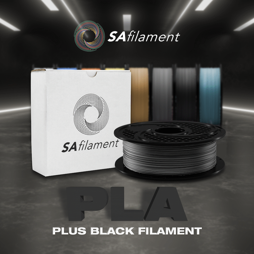 SA Filament Silk PLA Plus Gloss Filament 1kg - Black