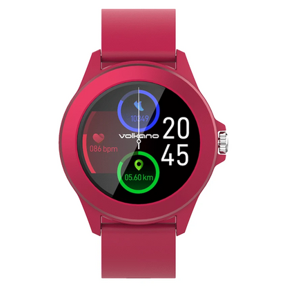 Volkano Splash Series Round Smartwatch - Red