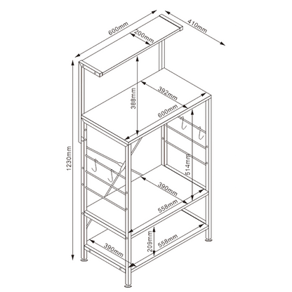 Everfurn Boston Kitchen Unit/Rack