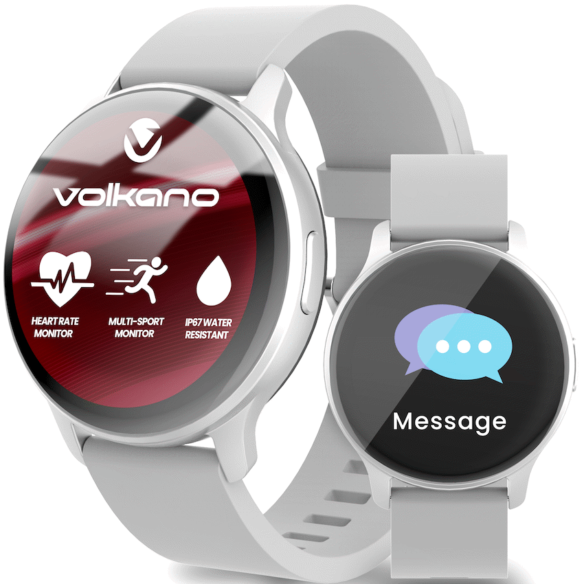 Volkano Active Tech Trend series Watch with heart rate monitor - Silver