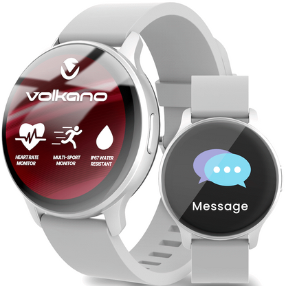 Volkano Active Tech Trend series Watch with heart rate monitor - Silver