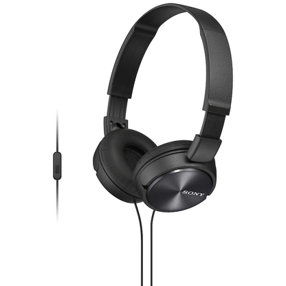 Sony MDR-ZX310AP (Black) Folding Aux Headphones with Mic