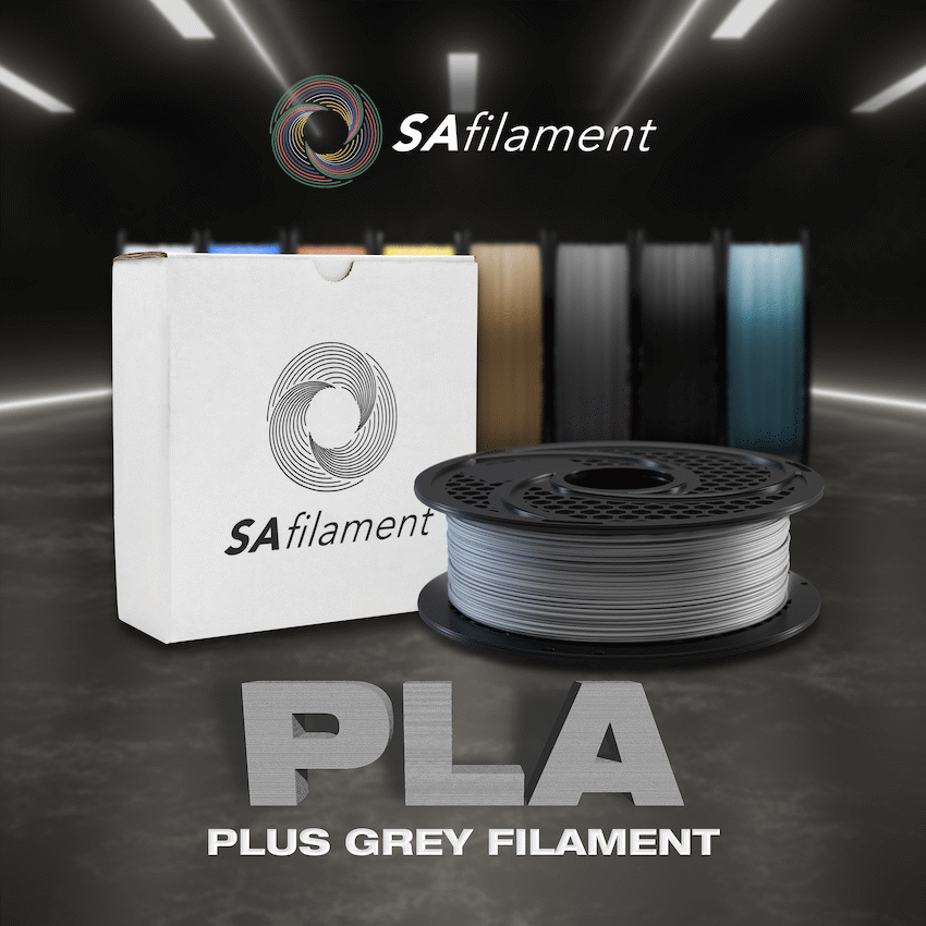 SA Filament Silk PLA Plus Gloss Filament 1kg - Grey