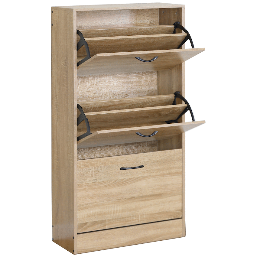 Everfurn Tamar Shoe Cabinet - Small - Oak