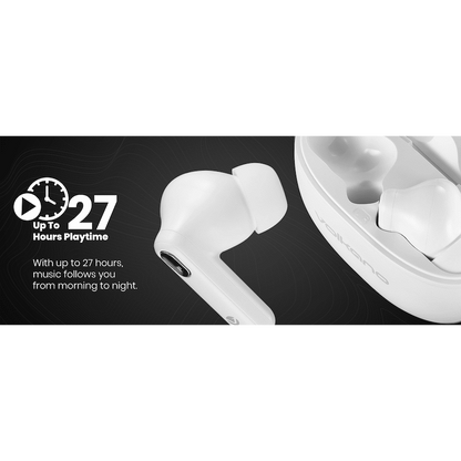 Volkano Pulse Series True Wireless Earphones with Charging Case - White
