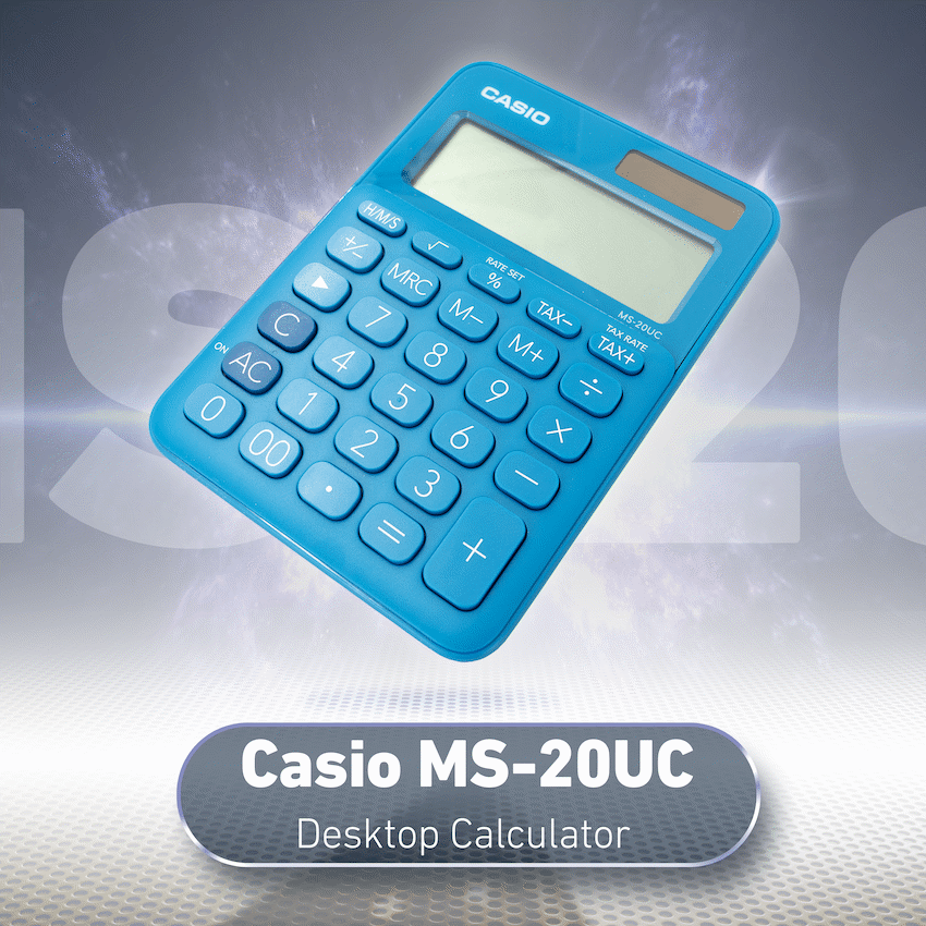 Casio MS-20UC - Desktop calculator 12 Digit - Blue