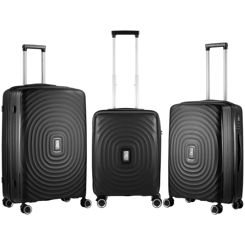 Travelwize Ripple PP 4-Wheel Spinner 65cm Luggage - Black