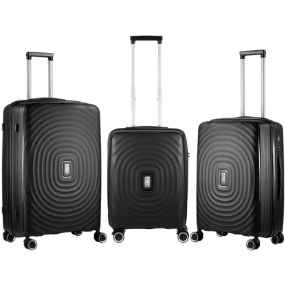 Travelwize Ripple PP 4-Wheel Spinner 65cm Luggage - Black