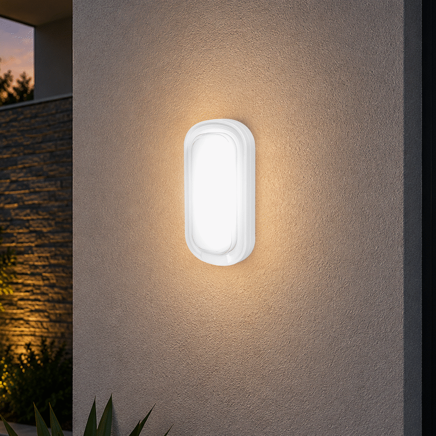 Ellies Ellipse Series AC 24W Capsule LED Bulkhead - PC - WT