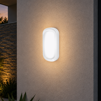 Ellies Ellipse Series AC 24W Capsule LED Bulkhead - PC - WT