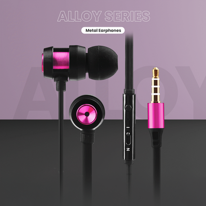 Volkano Alloy series metal earphone - Purple