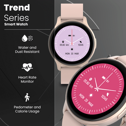 Volkano Active Tech Trend series Watch with heart rate monitor - Gold