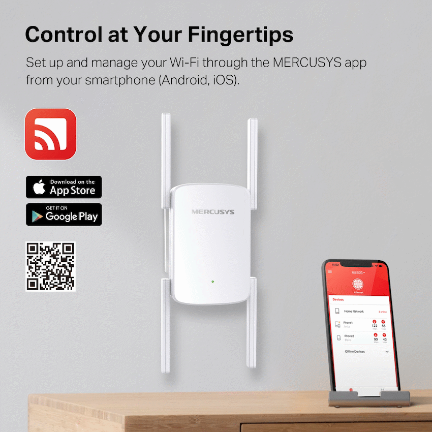 TP-Link Mercusys ME50G AC1900 Wi-Fi Range Extender
