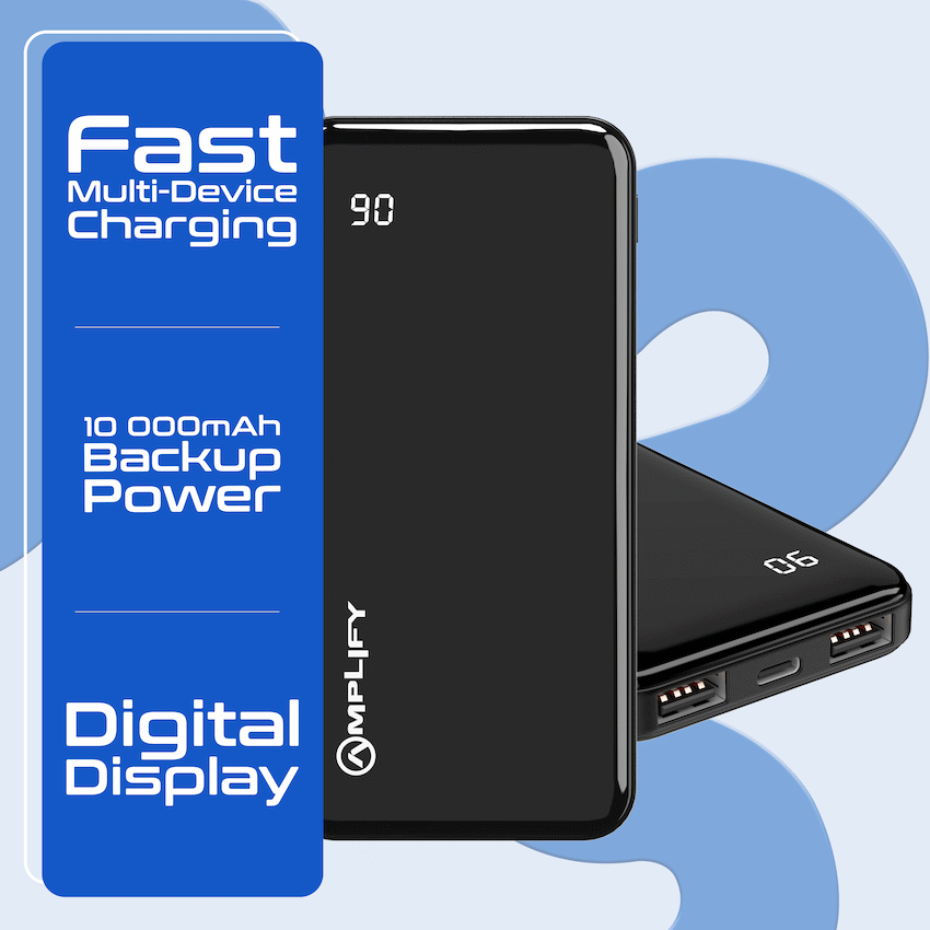 Amplify Spark 2 Series 10 000 mAh Power Bank - Black