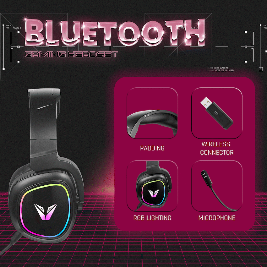 VX Gaming Stealth Series Wireless Gaming Headset - RGB