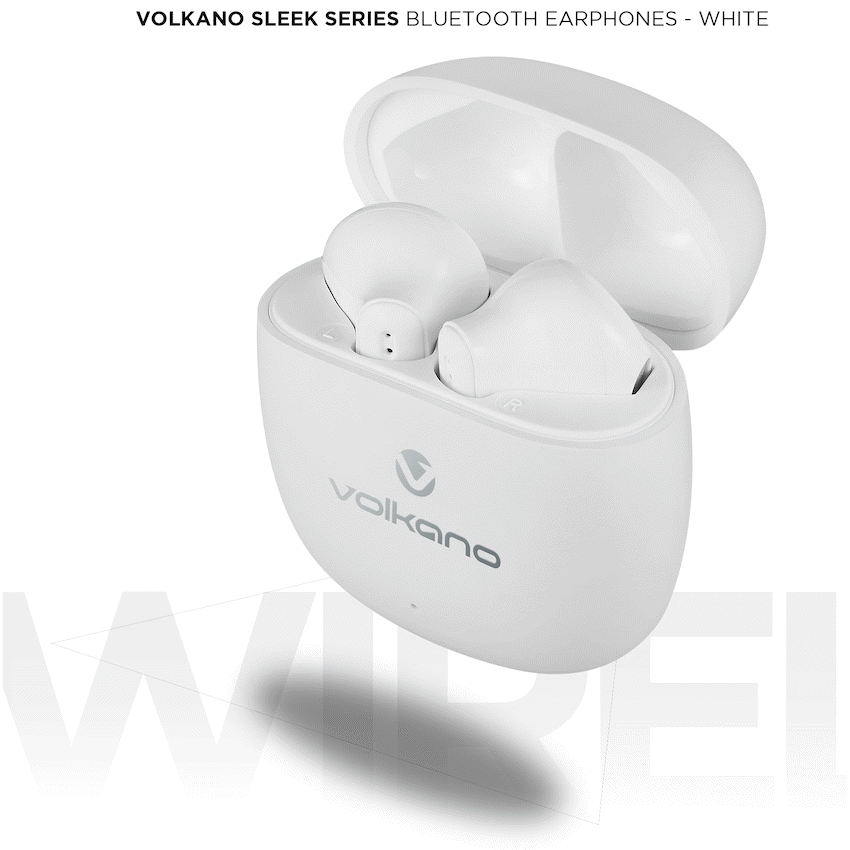 Volkano Sleek Series TWS Earphones - White