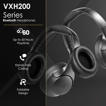 VolkanoX VXH200 Bluetooth Headphones with ANC - Black