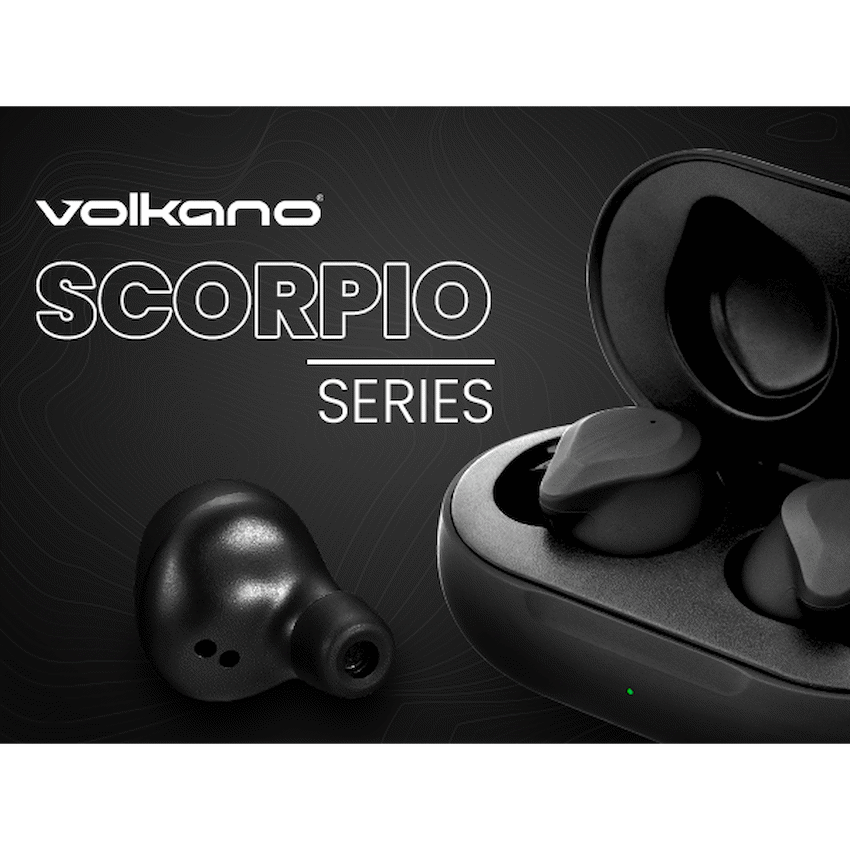 Volkano Scorpio Series True Wireless Earphones - Black