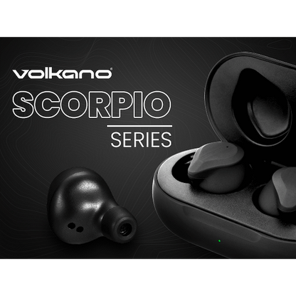 Volkano Scorpio Series True Wireless Earphones - Black